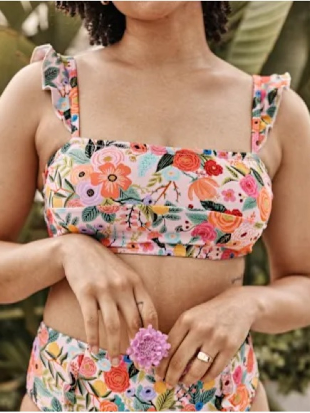 Summersalt x Rifle Paper Co. • Ruffle Oasis Bikini Top - Picture 6 of 6